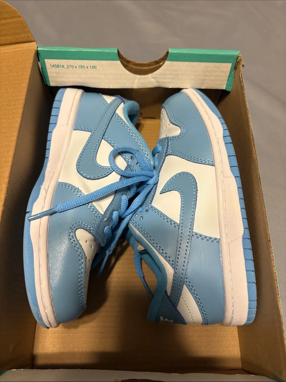 Nike Kids Sky Blue & White SB Zoom Dunk High Pro Label